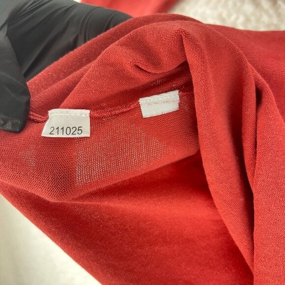 Ann Taylor LOFT Orange Long Sleeve Scoop Neck Shirt Womens Stretch Size Large - Picture 11 of 15